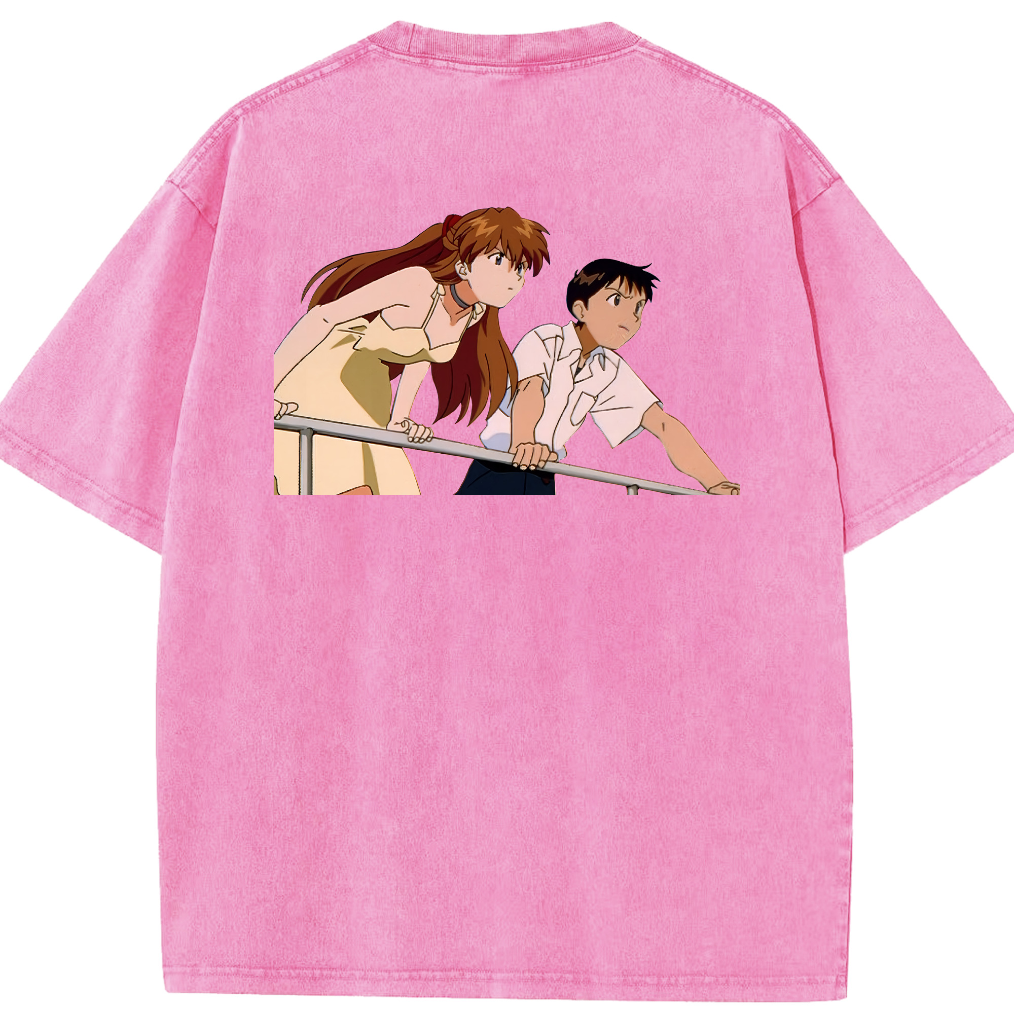（画像用） EVA 新世紀エヴァンゲリオン 綿100% ヴィンテージ風 半袖Tシャツ（背面プリント）